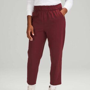 Lululemon Stretch High-Rise Cropped Pant Red Merlot